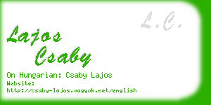 lajos csaby business card